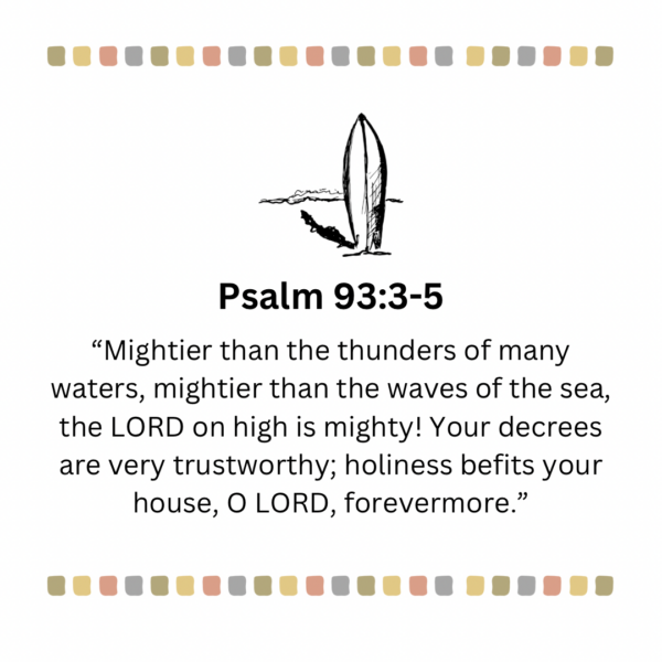 Psalm 93:3-5 Surfboard - Image 3